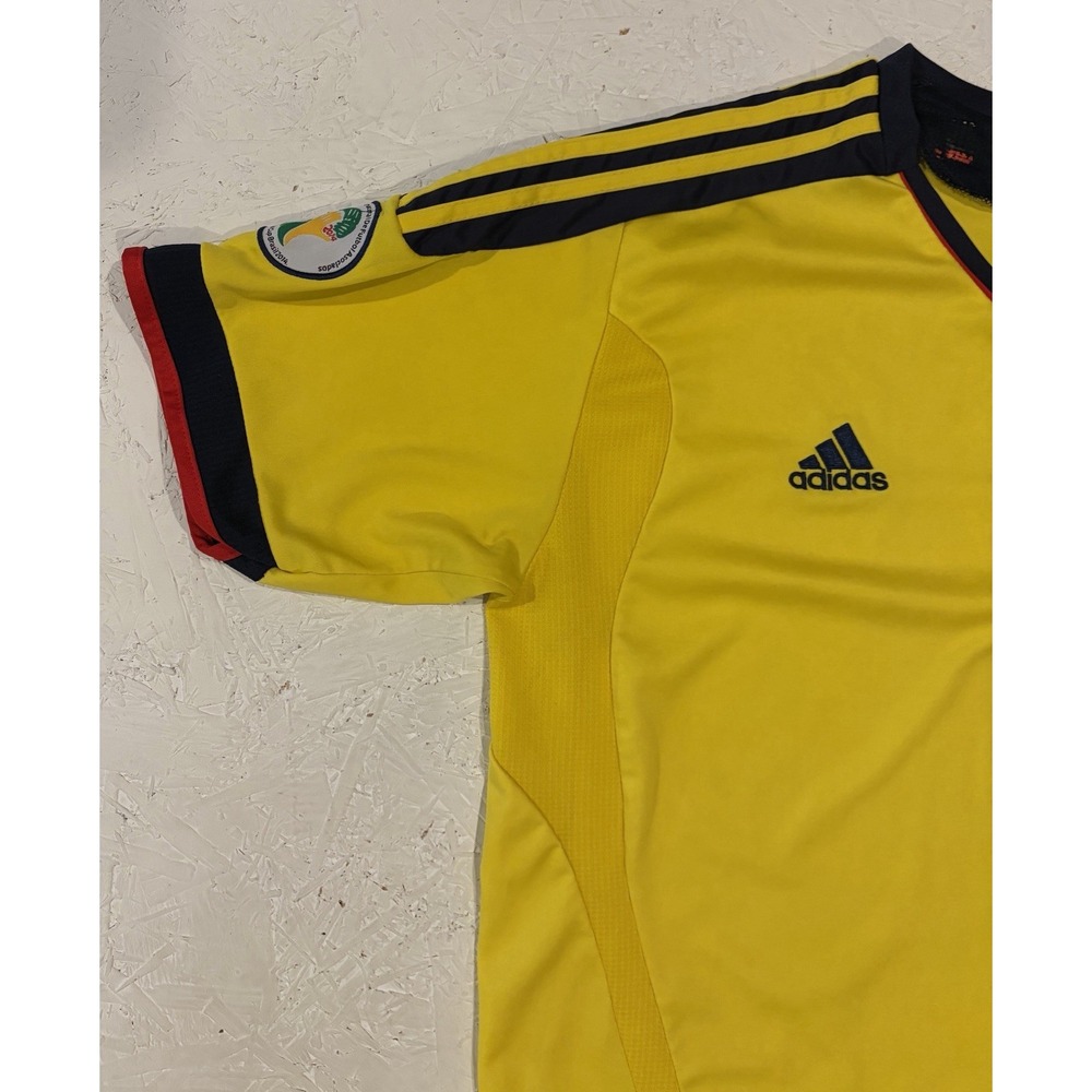 Adidas Colombia National Team 2014 Home Soccer Jersey Yellow Mens M World Cup - Picture 4 of 10